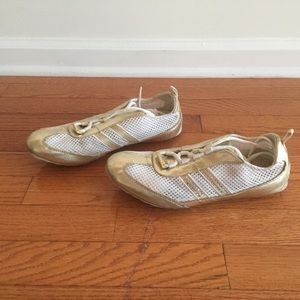 Bebe Sport White And Gold Sneakes Size:7.